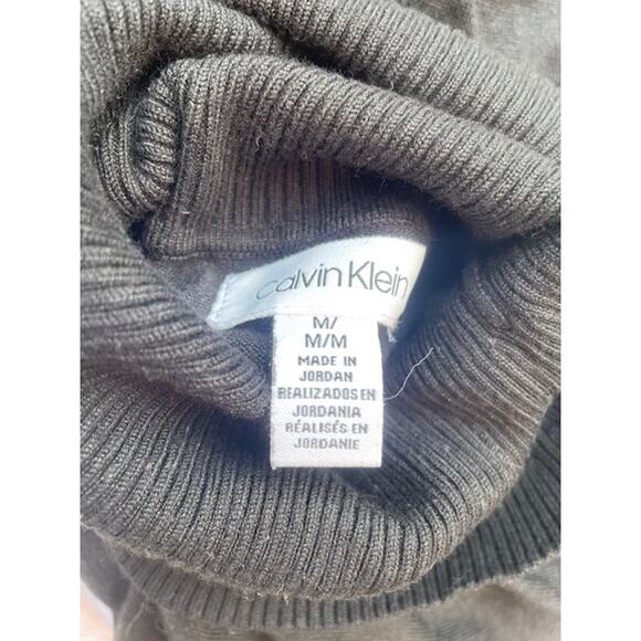 Calvin Klein Women Size Medium Black Turtleneck Sweater - Picture 5 of 6